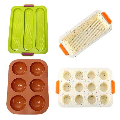 China 2022 New Viable DIY 4pcs Baking Mold Set Professional Silicone Baking Mold Household Silicone Cake Molds for sale