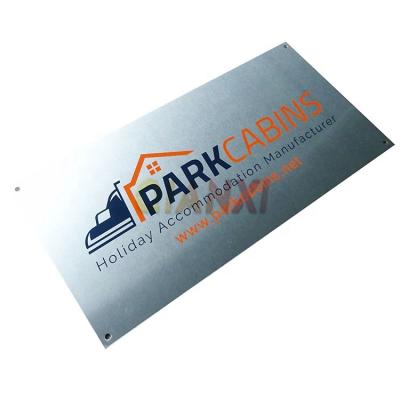 China Custom Anodized Aluminum Nameplate Europe Metal Plates Signs Alu Logo ID Plate for sale