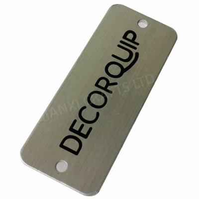 China China brushed metal sign logo nameplate printed anodized aluminum nameplate for sale