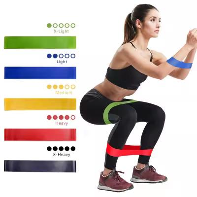 China Sports Yoga Mini Butt Strength Customized Latex Exercise Resistance Fitness Loop Bands Set for sale