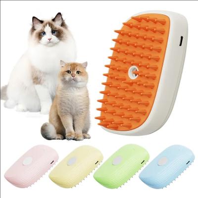 Chine 3-in-1 Cat Steam Brush Hot Sell For Pet Grooming Water Spray Hair Removal Light Cleaning à vendre