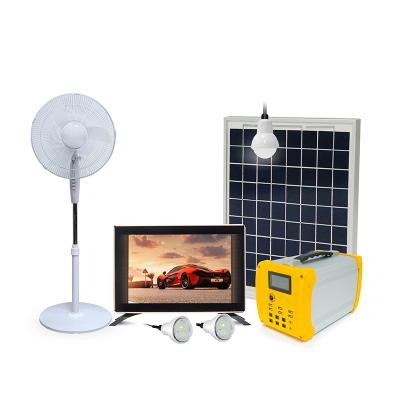 China Best 50-100W 24-36Ah Alternative Energy Home Generators POWER SOLUTION 18v DC Solar Electric Home DC Solar System for sale