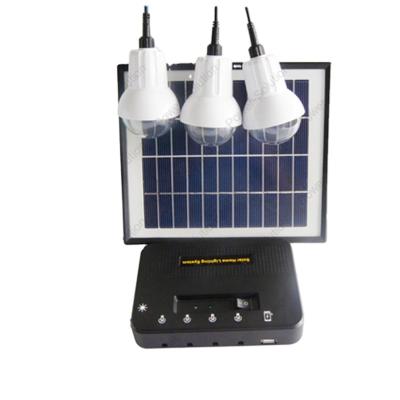 China Popular Mini Solar Panel 4W/11V Home Solar Kits Home Lighting Solar Power System For Lighting Up 3 Rooms And Phone Fillings for sale