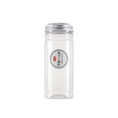 China Household Food Grade Commercial PET Food Material Clear Plastic Jars 350ml 60x150mm Maker for sale