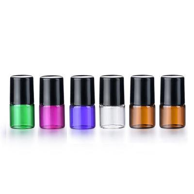 China New Arrival Cosmetic Roll On Bottle 1ml 3ml Essential Oil Roll On Bottle 10ml Glass Clear Roll On Bottle for sale