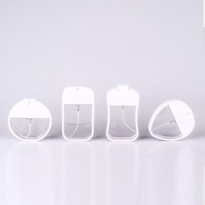 China Wholesale Eco-friendly Square Round Pocket Spray 20ml 30ml 40ml 45ml White Black Plastic Credit Card Perfume Bottle for sale