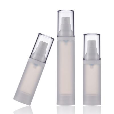 China Beauty packaging frosted airless pump bottle cosmetic plastic bottle packaging with pump for lotion for sale