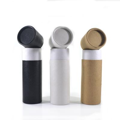 China Biodegradable Cosmetic Packaging10ml 15ml 20ml 30ml 50ml 100ml Recycled Kraft Paper Cardboard Black Brown White Paper Tube for sale