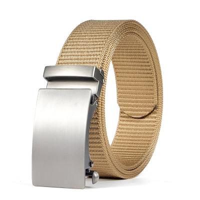 China Nylon/Polyester With Elastic Mens Cut To Fit Web Belt 38mm Adjustable Nylon Automatic Buckle Belt, No Holes Invisible Belt for sale