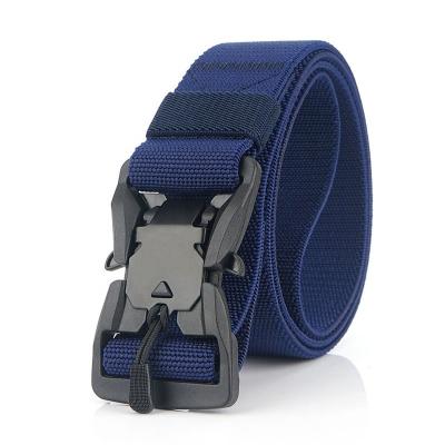 China Nylon/Polyester With Magnetic Outdoor Service Army Magnetic Buckle Webbing Luxury Tactical Belt Nylon Elastic Waist Belt For Men for sale