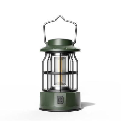 China Retro Lantern Dimmable Stepless Multifunctional Camping LED Lanterns Rechargeable Camping Lamp for sale