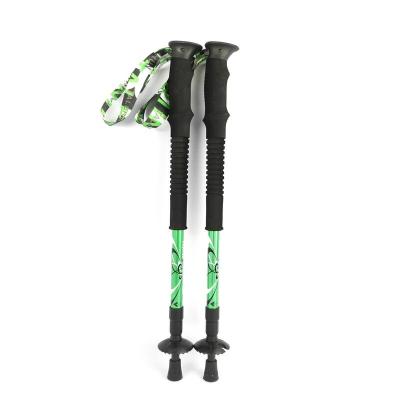 China Length Adjustable Canes 7075 Walking Hiking Poles Telescoping Trekking Poles Aluminum 3 Sections Alpenstocks for sale