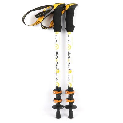 China Nordic Hiking Trekking Poles, EVA Handle Ultralight Walking Sticks 135 Length OEM Adjustable Aluminum Extension Factory Canes for sale