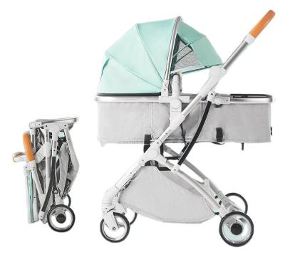 China One-hand Fold Aluminum Alloy Baby Stroller Good Quality Lightweight Folding Baby Carriage for sale