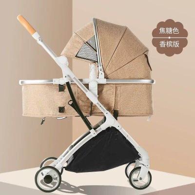 China 2019 New One-hand fold mountain scape 2 in 1 baby stroller with transparent wheels for sale