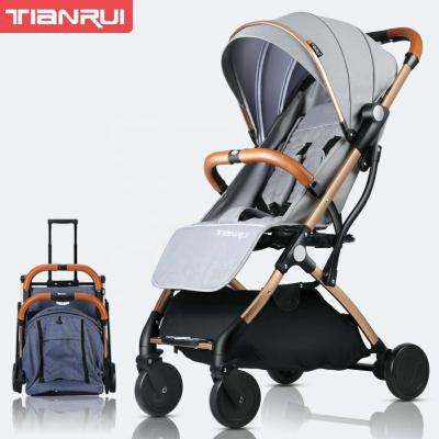 China Multi-functional factory sells stroller universal type and fabric aluminum alloy sight shopping baby prams easy foldable canvas wholesale stroller for sale