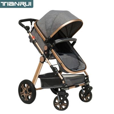 China en1888 eco-friendly baby stroller 3 in 1 easy folding portable aluminum luxury stroller 3 in 1 baby stroller for sale