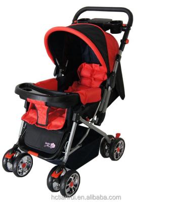 China Foldable Double Stroller Adjustable Multifunctional Baby Pram for sale