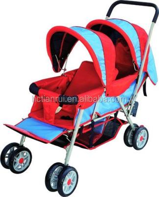 China Carry Baby Twin Buggy Double Baby Stroller Baby Pram For Twins for sale