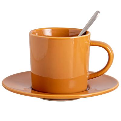 China Taza de cerámica de estilo nórdico para regalos de negocios 7.8 oz 230 ml Taza y platillo Tazas de porcelana en venta