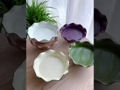 Salad Bowl European Luxury Home Decor Serving Dessert Bowls Snacks Sliver Stand Decorative Porcelain