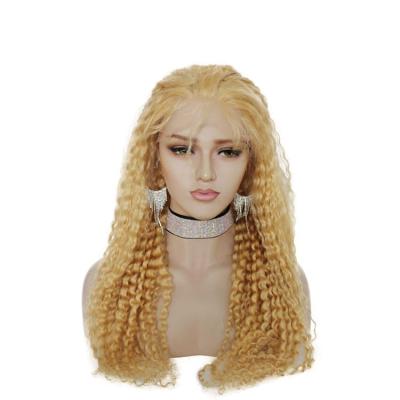 China Discount Virgin 613 Cheap Curly Human Hair Raw Full Wig Blonde Lace Front Wigs For Black Women Curly Hair Wigs For Black Women for sale