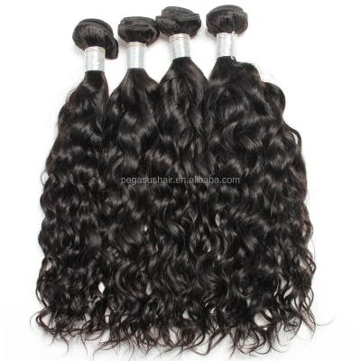 China 10 pack water wave hair weft wholesale price brazilian hair weft grade one double use machine non shedding and non tangle for sale