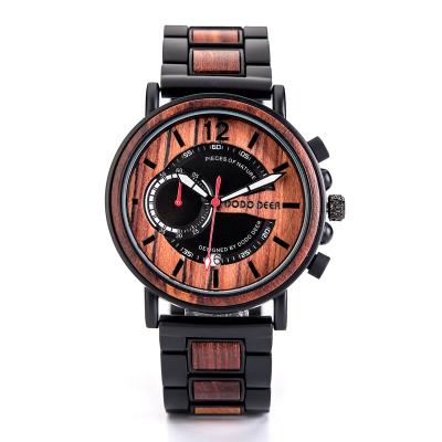 China Newest Fashionable Simple Simple Wooden Hot Antique Calendar Print Picture Mens Saat Watch Amazon Date Wood Watch Latest Wood Watch for sale