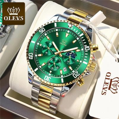 China Quartz Date OLEVS 2870 Fashion Men's Wristwatch Men's Stainless Steel Strap Sport Waterproof Top Luxury Clock Automatic Date Quartz Male Men's Watches for sale