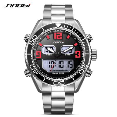 China 2021 SINOBI Luxury Mens Stainless Steel Band Wrist Watch Vogue Brand Multicolor Sports Quartz Men Watches SINOBI Watches S9731G for sale