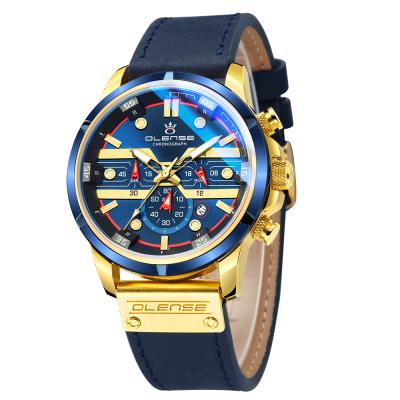 China Luxury brand men's watch calendar automatic date OLENSE 9001M-1 quartz hand automatic luminous Japanese movement waterproof men's watch for sale