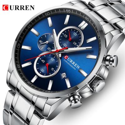 China CURREN 8368 Water Resistant Men Watch Top Brand Luxury Chronograph Quartz Watches Synchronize Mens Military Stainless Steel Sport Wristwatches Saat for sale