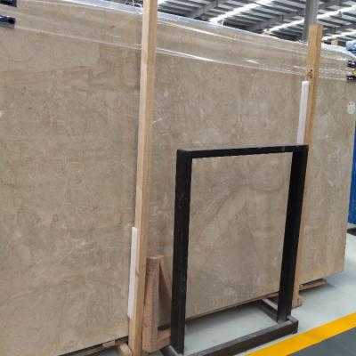 China Cheapest Decoration Modern Natural Stone Slab Lobby Floor Tile Beige Marble Design for sale