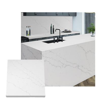 China Wholesale Modern Calacatta Gray Veins Quartz 5015 White Quart Stone Slabs Polished Engineered Stone Quartz Stone Countertops for sale