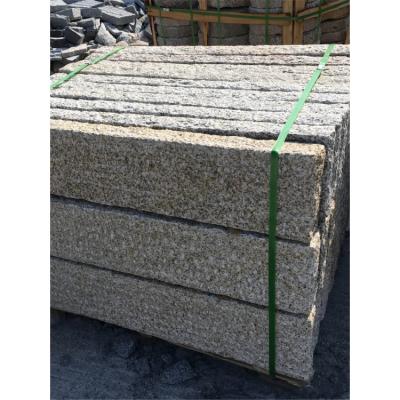 China Natural Cheap Flame 5cm Stone Granite China Step Wall And Floor Tile Slab G682 Rusty Rust Yellow Granite Block Modern Manufacture for sale