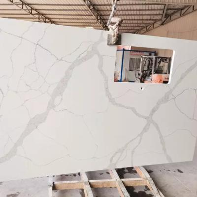 China Modern Artificial Quartz Slab Stone For Kitchen Countertop Bathroom Vanity Top Basin Sink for sale