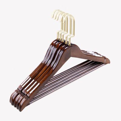 China Behind Doors/On Walls Coat Wooden Cherry Color Suit Hanger Cabinet Smooth Hangers Organizer Accessories Storage Racks for sale