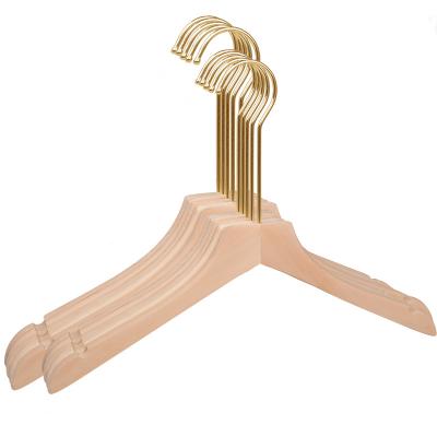 China Logo Garment Rack Custom Made Customized by Perchas Ropa Minimalist Classic Wooden Hangers for sale