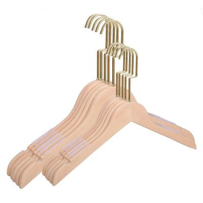 China Children Clothes Customized Manufacturer Wooden Cloth Hanger Suit Hangers Minimalist Luxury Wooden Set Hook Garment Hanger 2022 for sale