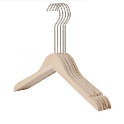 China High Quality Wood Biodegradable Cloth Hanger Woman Clothes Hanger Children's Hanger in Natural for sale