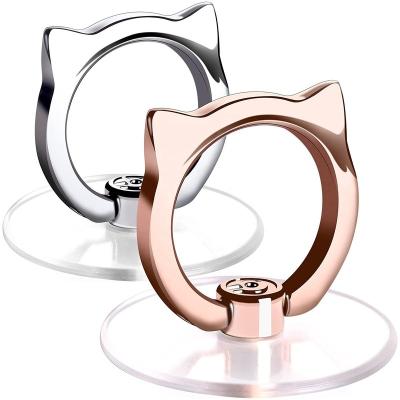 China Adjustable Cat Phone Finger Ring Mobile Smartphone Stand Holder For iPhone 13 Cell Phone Ring Holder Car Mount Stand for sale