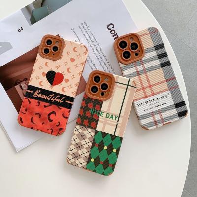 China Cheap mix order shockproof factory promotion plaid pattern winter cell phone case cover for iphone 13 12 11 pro max for sale