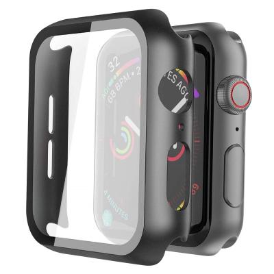 China Easy Installation Hard PC Case with Tempered Glass Screen Protector Compatible with Apple Watch Series 6 Se Series 5 Series 4 40mm for sale