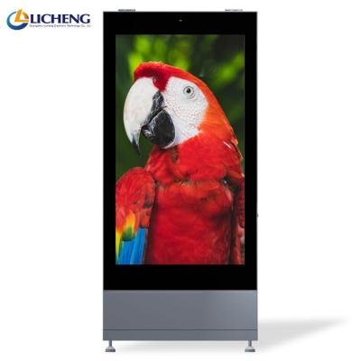 China Outdoor 43 49 55 65 Inch Floor Sanding Vertical Digital Signage Advertising Player Totem LCD Displays for sale