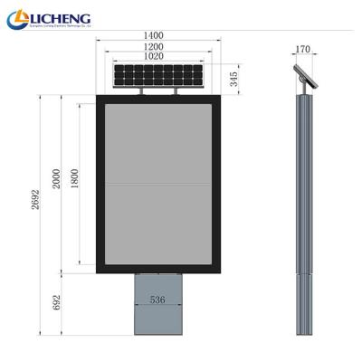 China Adertising solar panel static banner advertising lightbox for sale for sale