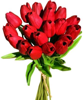 China Hot Minimalist Artificial Tulip Silk Flowers 13.5