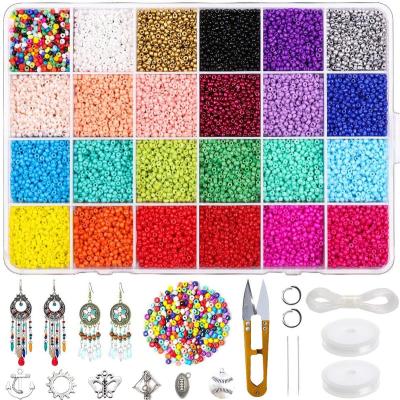 China Jewelry Making Glass Beads Forjewelry Making Small Pony Beads Kit With Box For Jewelry Making Glass Seed Beads for sale