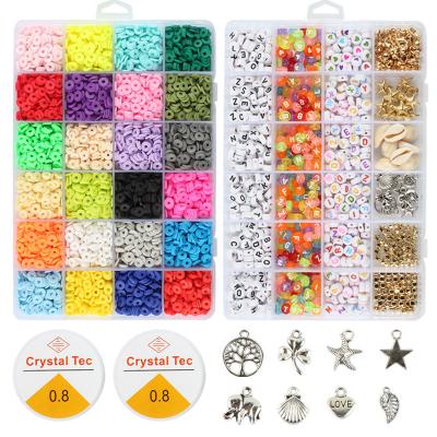 China Decoration Polymer Clay Beads DIY Flat Round Jewelry Marking Kit , Handmade Disc Beads DIY Craft Clay Heishi Beads for sale