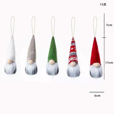 China 5PCS Fabric Christmas Tree Hanging Gnomes Ornaments Swedish Handmade Plush Santa Elf Hanging Home Decorations for sale