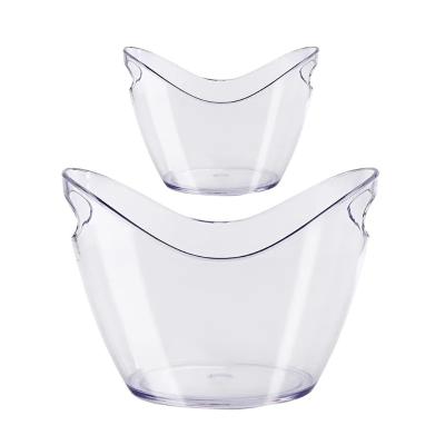 China Factory Direct Bar Viable Champagne Beer Acrylic Ice Bucket From Salye With Handles Large Ice Buckets Beer Bucket for sale